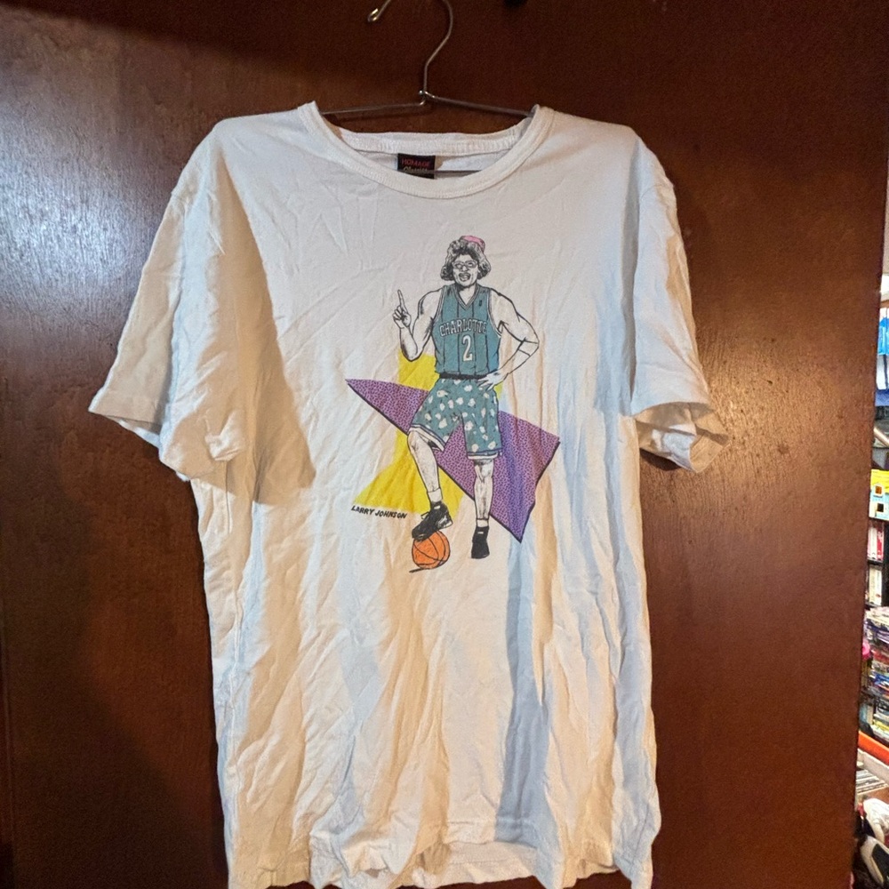 Larry Johnson Hornets Homage shirt medium